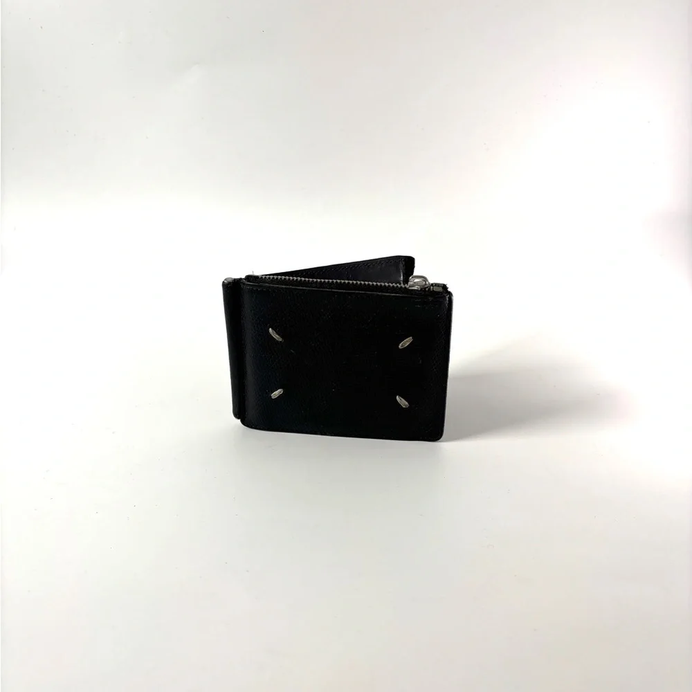 Maison Martin Margiela Black Leather Key & Card Holder